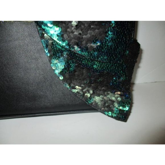 *Betsey Johnson Black& Multi Color Sequin XL Bow